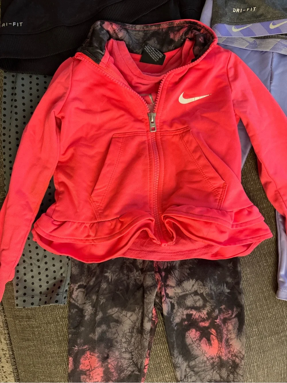 Nike Girls Activewear Lot - Black, Pink, Gray, Purple